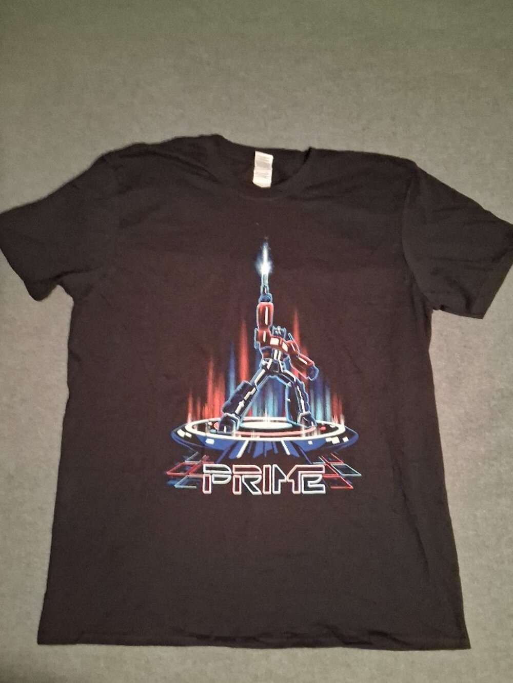 Transformers Optimus Prime T-shirt Mens XL Black 2015 Gildan Tron Style